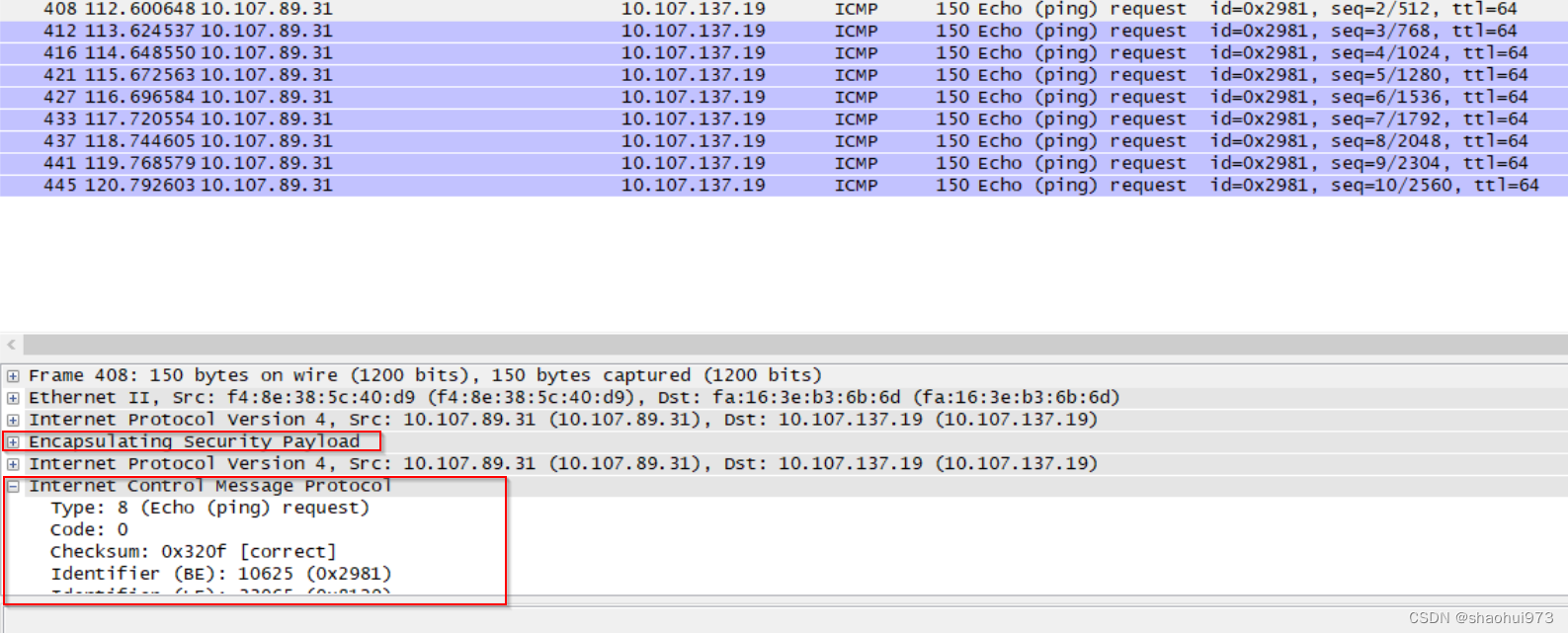 使用wireshark解析ipsec esp包