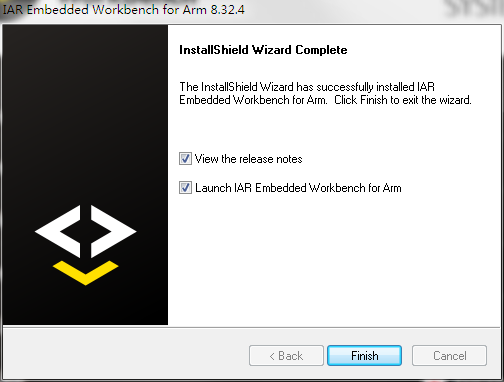 ▲ 图1.3.7 安装IAR Workbench完毕