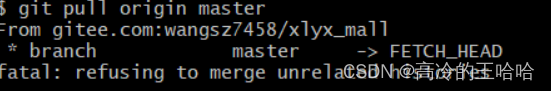 git pull 无法下载合并 报错：refusing to merge unrelated histories