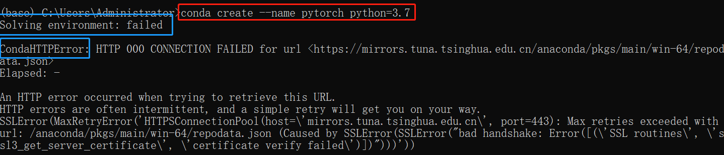 【常见问题】anaconda prompt报错solving environment：failed_深度学习_8倍-华为云开发者联盟