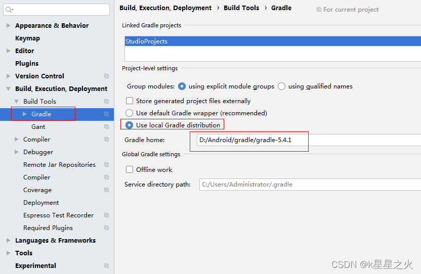 Android Studio 使用本地gradle的配置_android studio设置本地gradle-CSDN博客