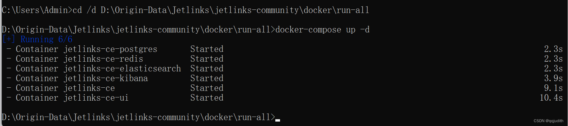 Jetlinks在windows下docker启动