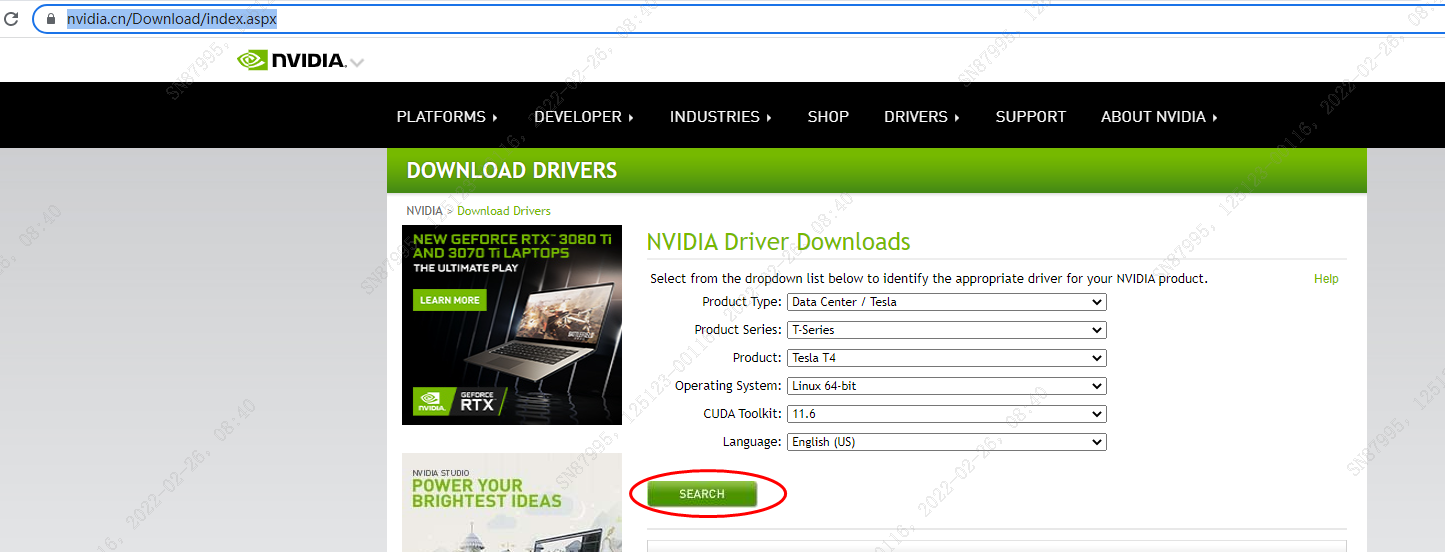 选择对应的GPU版本