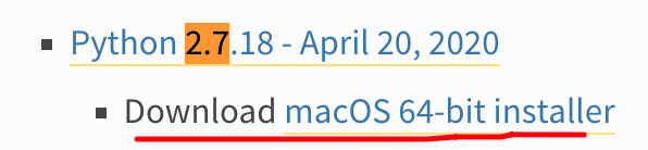 mac安装python2
