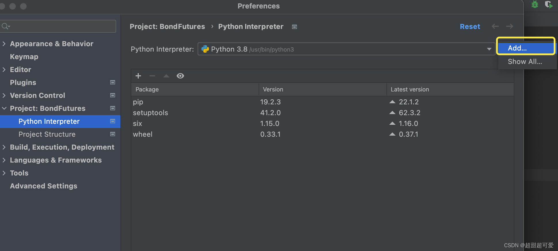 Pycharm 配置 Anaconda 解析器（Mac版）