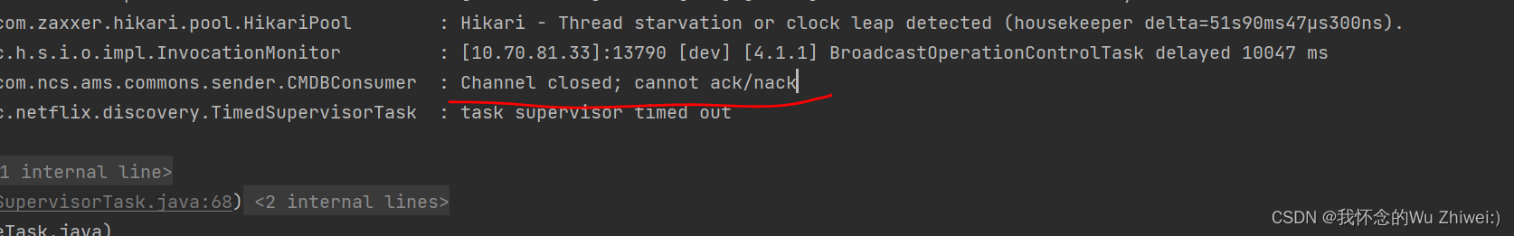 Channel closed； cannot ack/nack