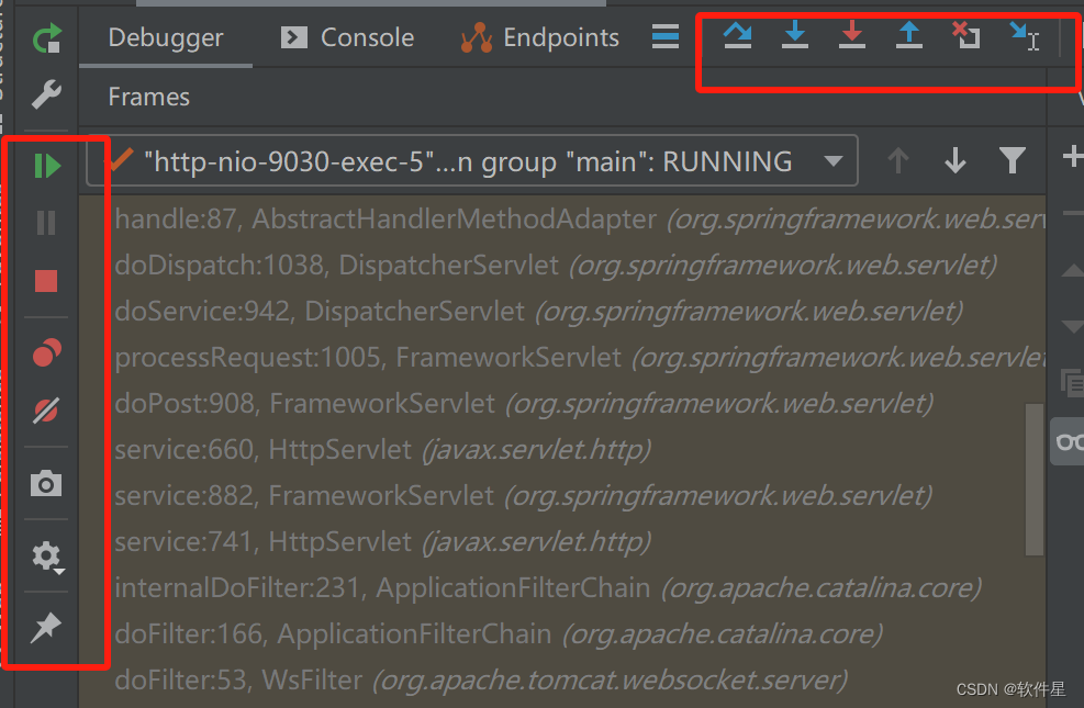 Intellij Idea 调试界面断点“下一步” 按钮不见了怎么办