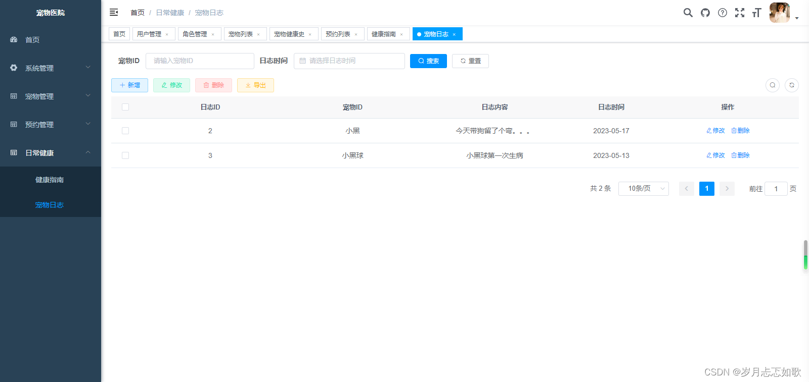 SpringBoot的宠物医院管理系统（有文档）