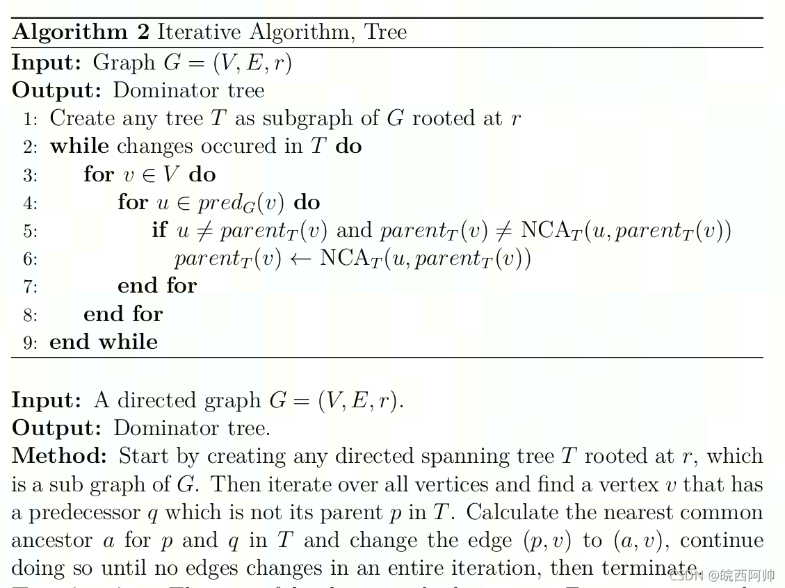 dominator tree algo