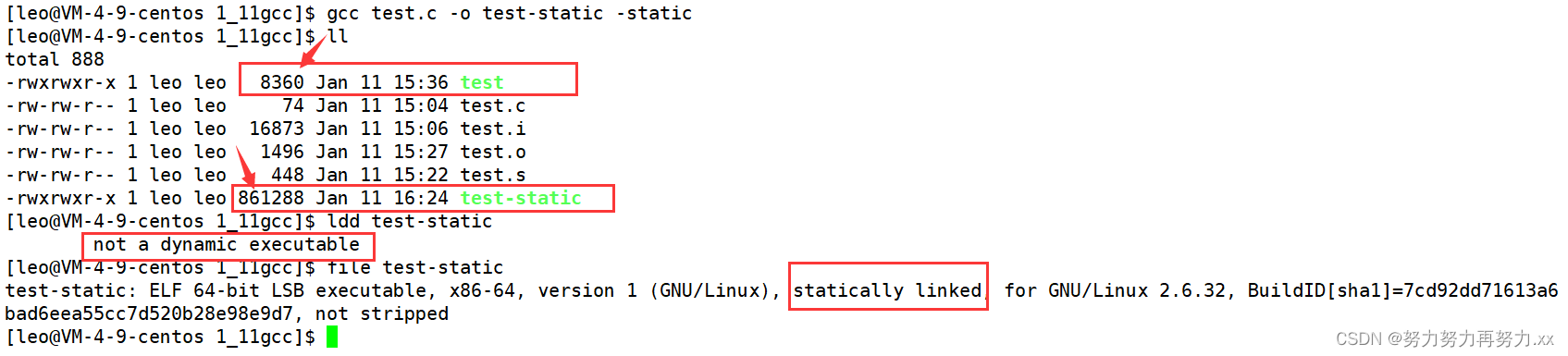 【Linux】 gcc 、动态库和静态库，程序是如何链接的