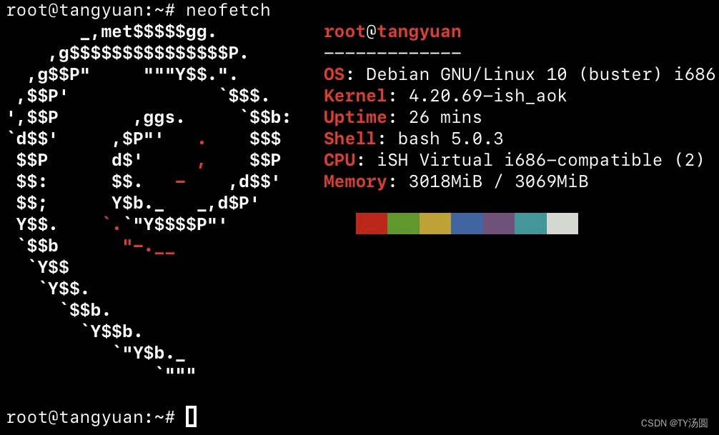 在iPhone/iPad端运行DebianLinux系统【iSH-AOK】