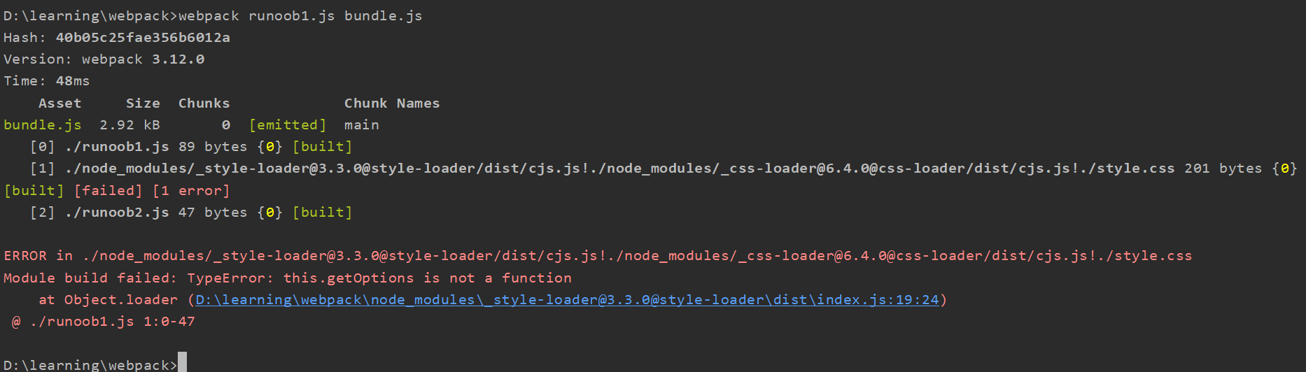 Install different versions of CSS-Loader according to WebPack, Style ...