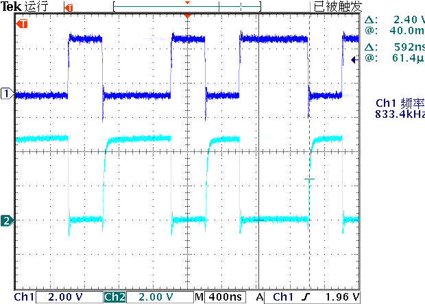▲ 图3.1.3 增加加速电容之后的波形