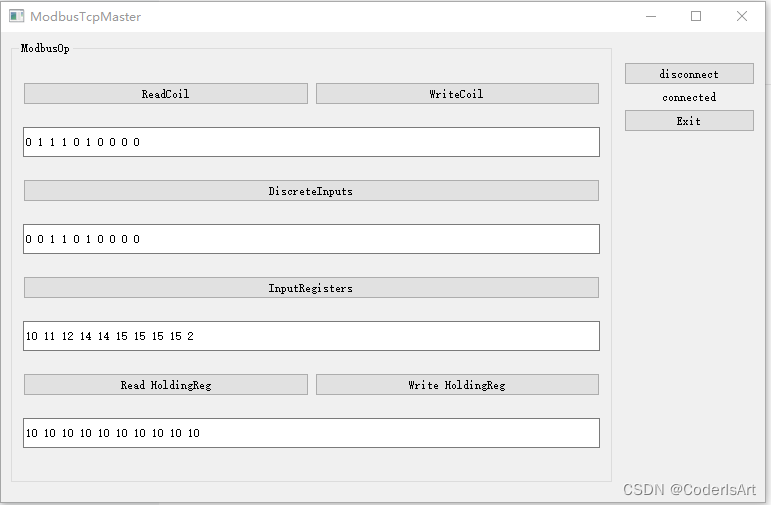 用QT的modbus相关类编写ModbusTcp主站