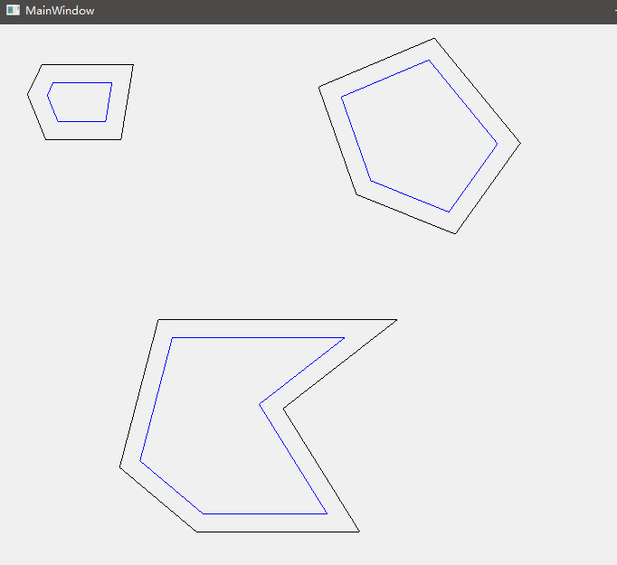 凹凸多边形, 内缩