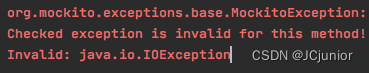 Checked exception is invalid for this method!