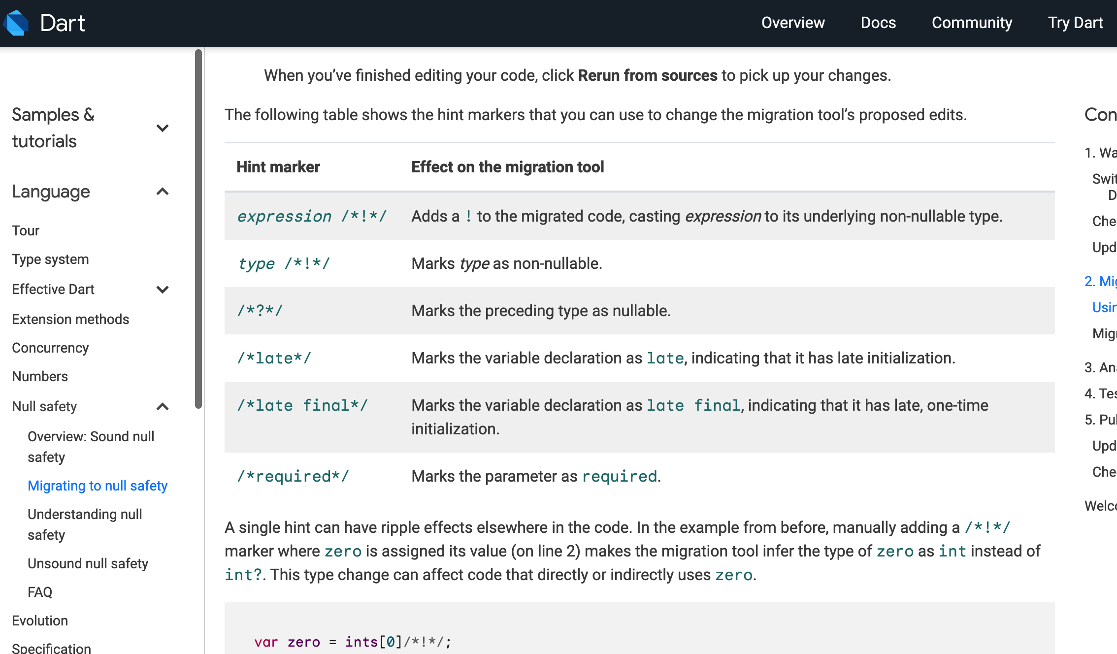 flutter null safety