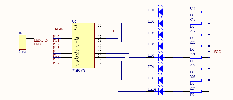 pcb流水灯布线图图片