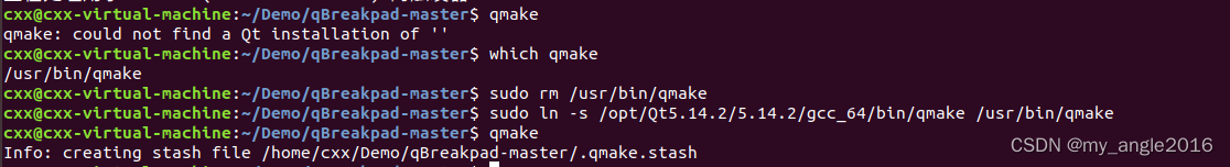 安装qt qmake assistant 错误：could not find a Qt installation of ‘‘