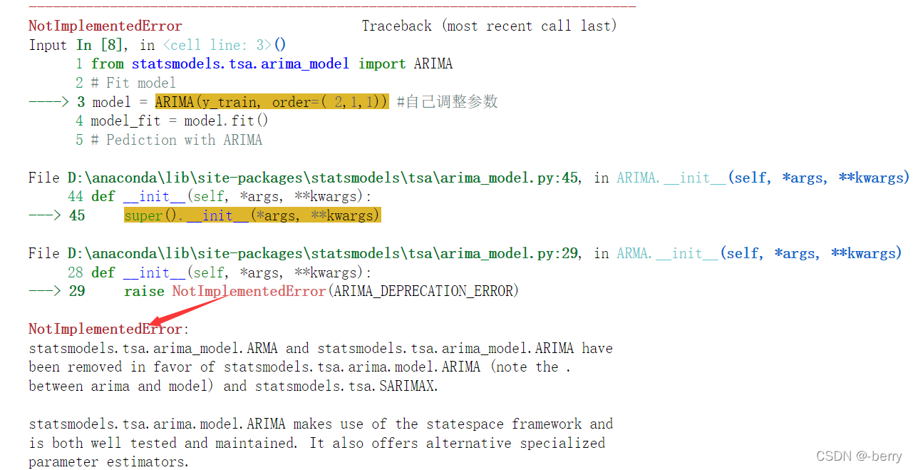 时间序列分析中的 statsmodels.tsa.arima_model被抛弃了,如何解决?_statsmodels.tsa.arima ...