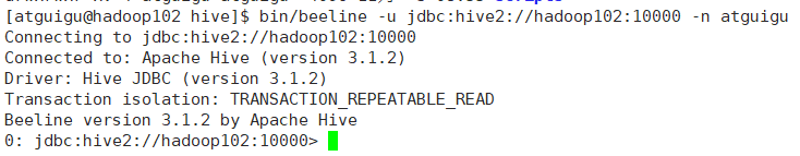 Error: Could not open client transport with JDBC Uri: jdbc:hive2://hadoop102:10000