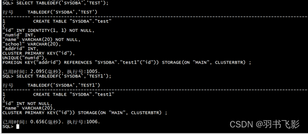 create table as select * from mysql_达梦数据库建表语句