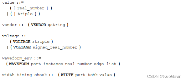 附录B：Standard Delay Format(SDF)(下)