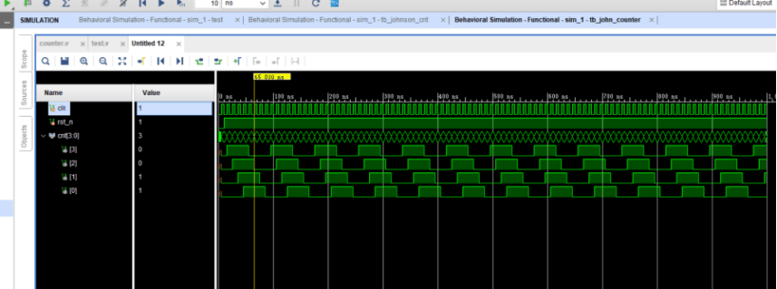 【FPGA】Verilog：时序电路设计 | 自循环移位寄存器 | 环形计数 | 扭环计数 | 约翰逊计数器