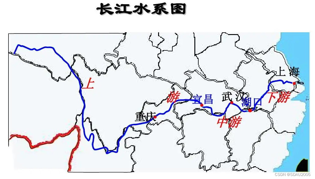 长江中下游地图高清图片