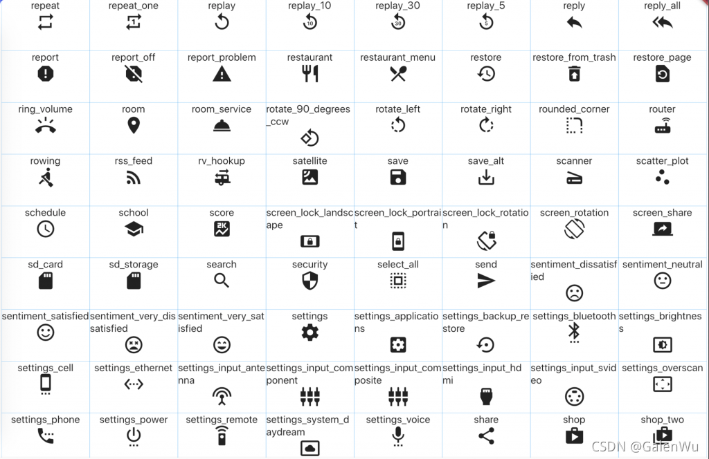 Flutter Icons 内置图标库,全套Material图标_flutter icons图标有哪些-CSDN博客