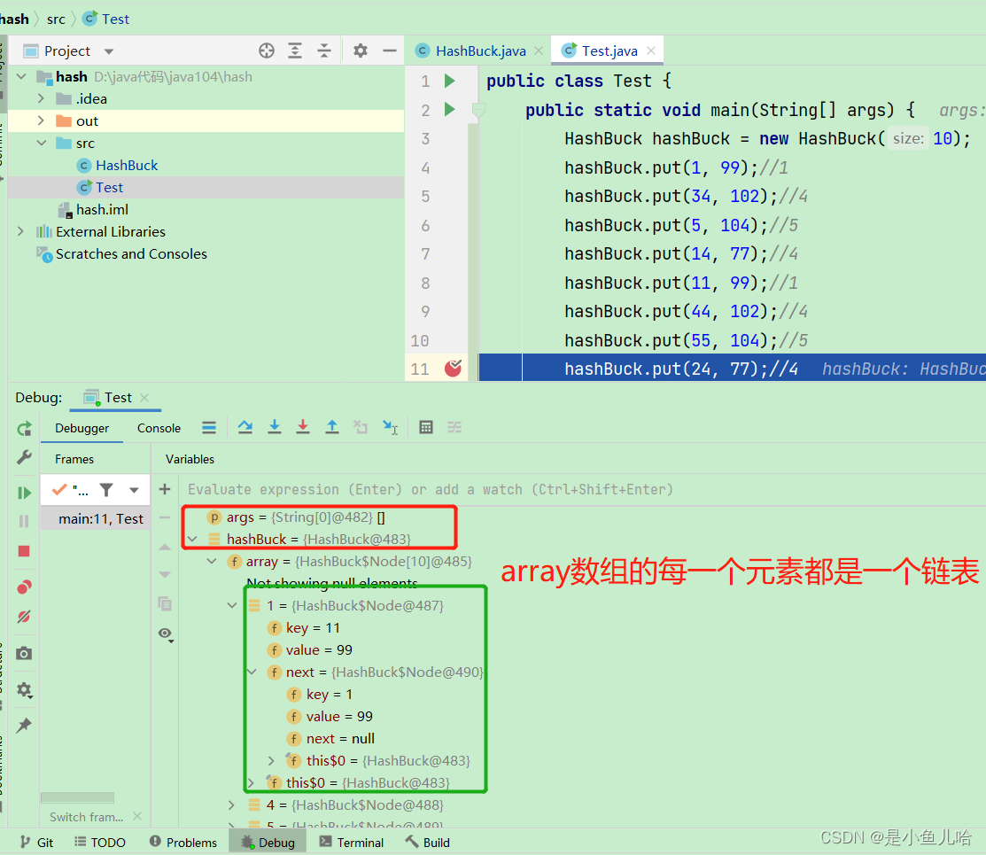 哈希表与哈希冲突（手动实现哈希桶）