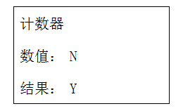 计数器数值： N结果： Y