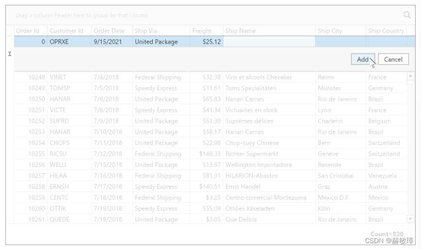 wpf devexpress post 更改数据库