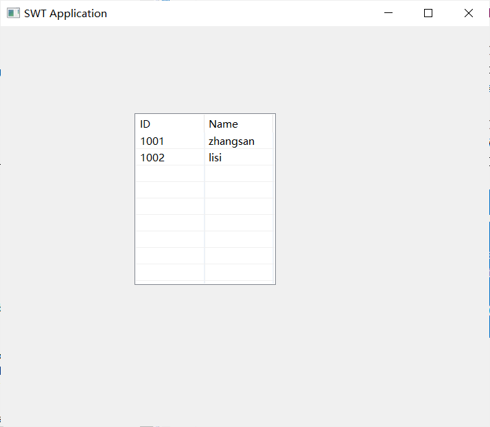 Java SWT 表格Table如何动态显示信息