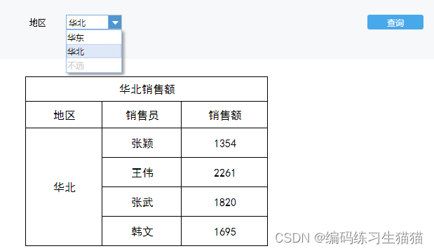 【finereport】参数查询实现数据过滤