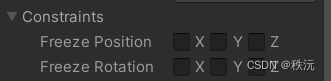 【Unity细节】用代码控制Rigibody的约束RigidbodyConstraints（刚体约束）