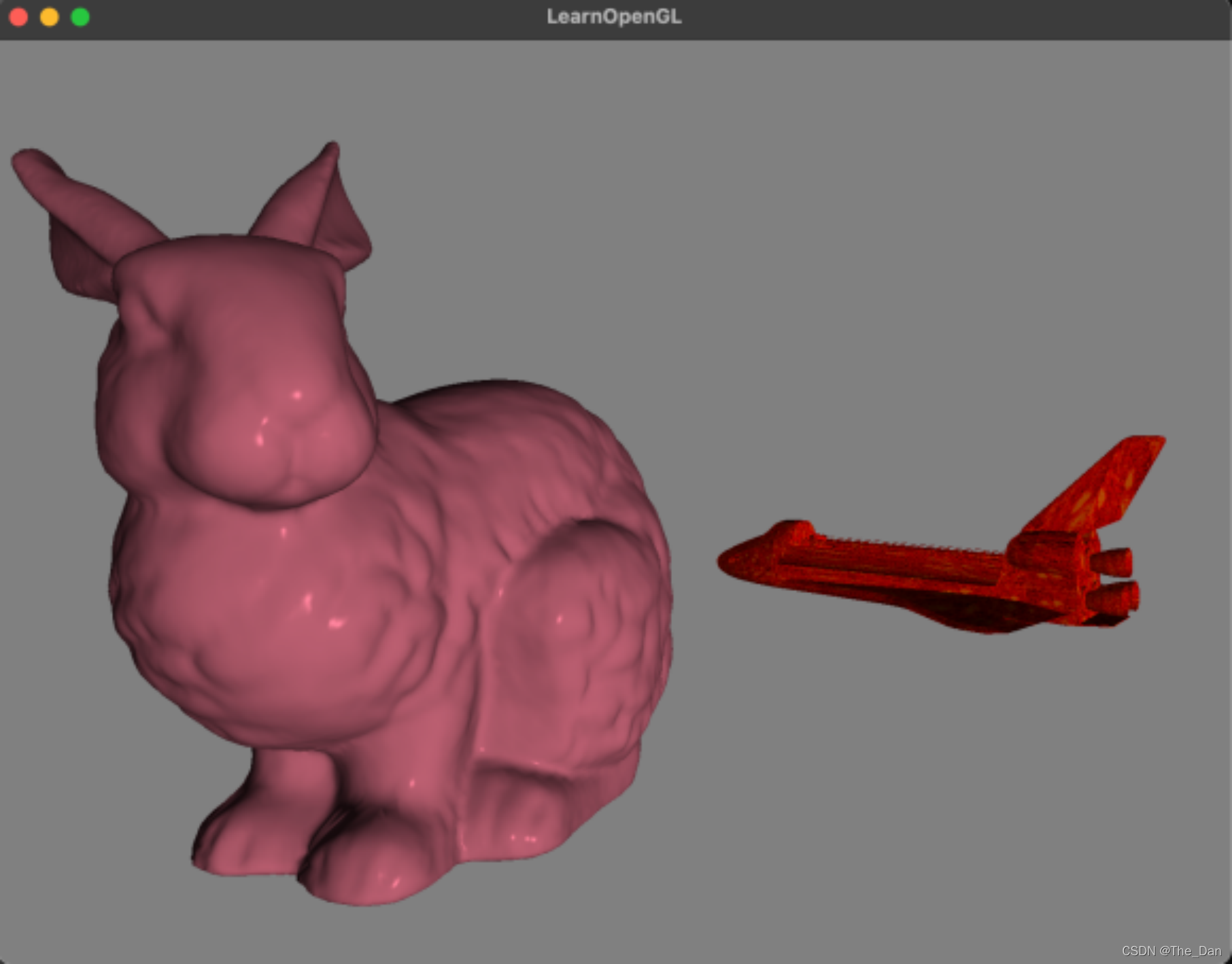 OpenGL课程设计 三维图形交互程序 bunny兔+飞机模型