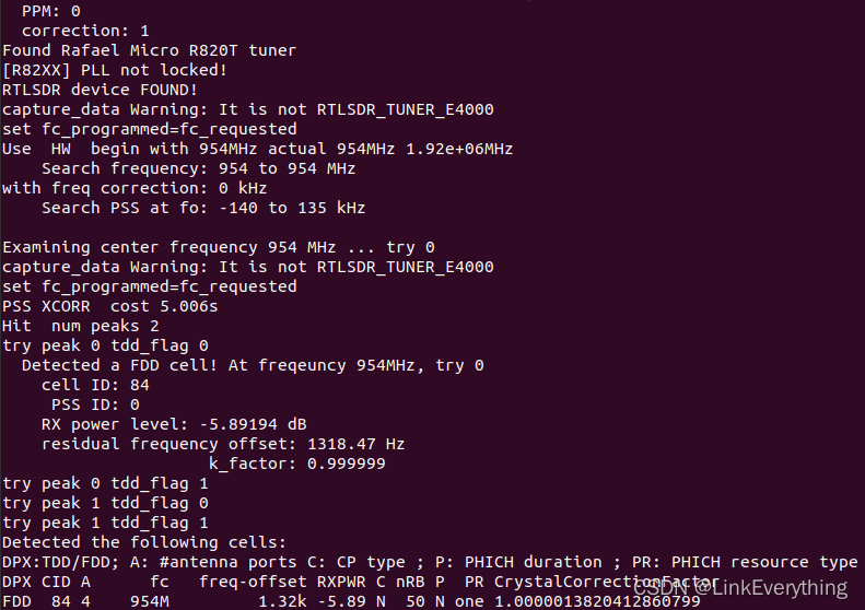 GNURadio RTL-SDR之LTE-Cell-Scanner