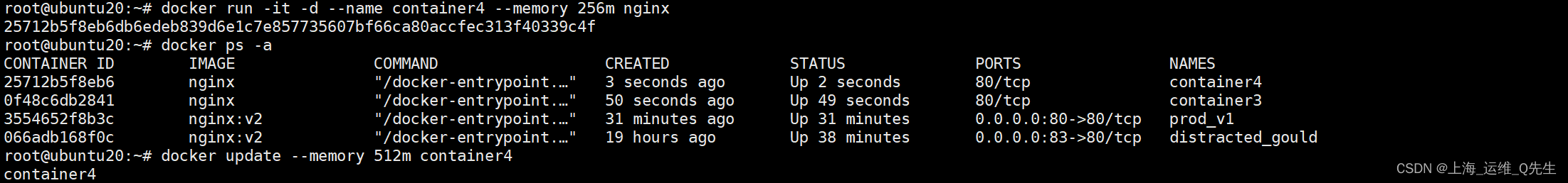 Memory limit should be smaller than already set memoryswap limit, update the memoryswap at the same