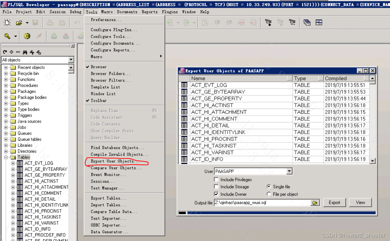 用 Oracle plsql developer 导出表定义_sqldeveloper可以导出数据库定义-CSDN博客
