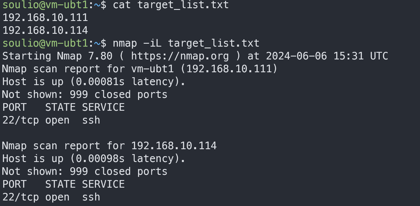 nmap 命令：网络扫描