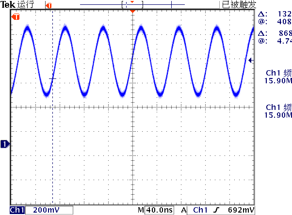 ▲ 图1.1.4 测量晶体振荡频率信号