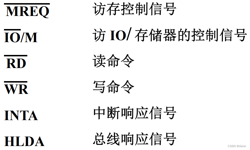   例如，命令主存或 I/O 读/写、中断响应等。