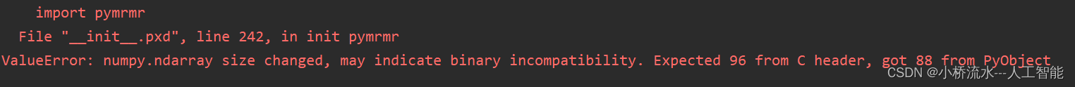 完美解决ValueError: numpy.ndarray size changed, may indicate binary ...