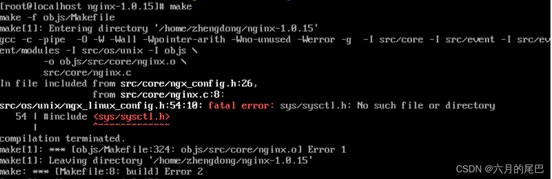 nginx make报错