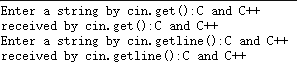 先调用cin.getline()后调用cin.get()的运行结果