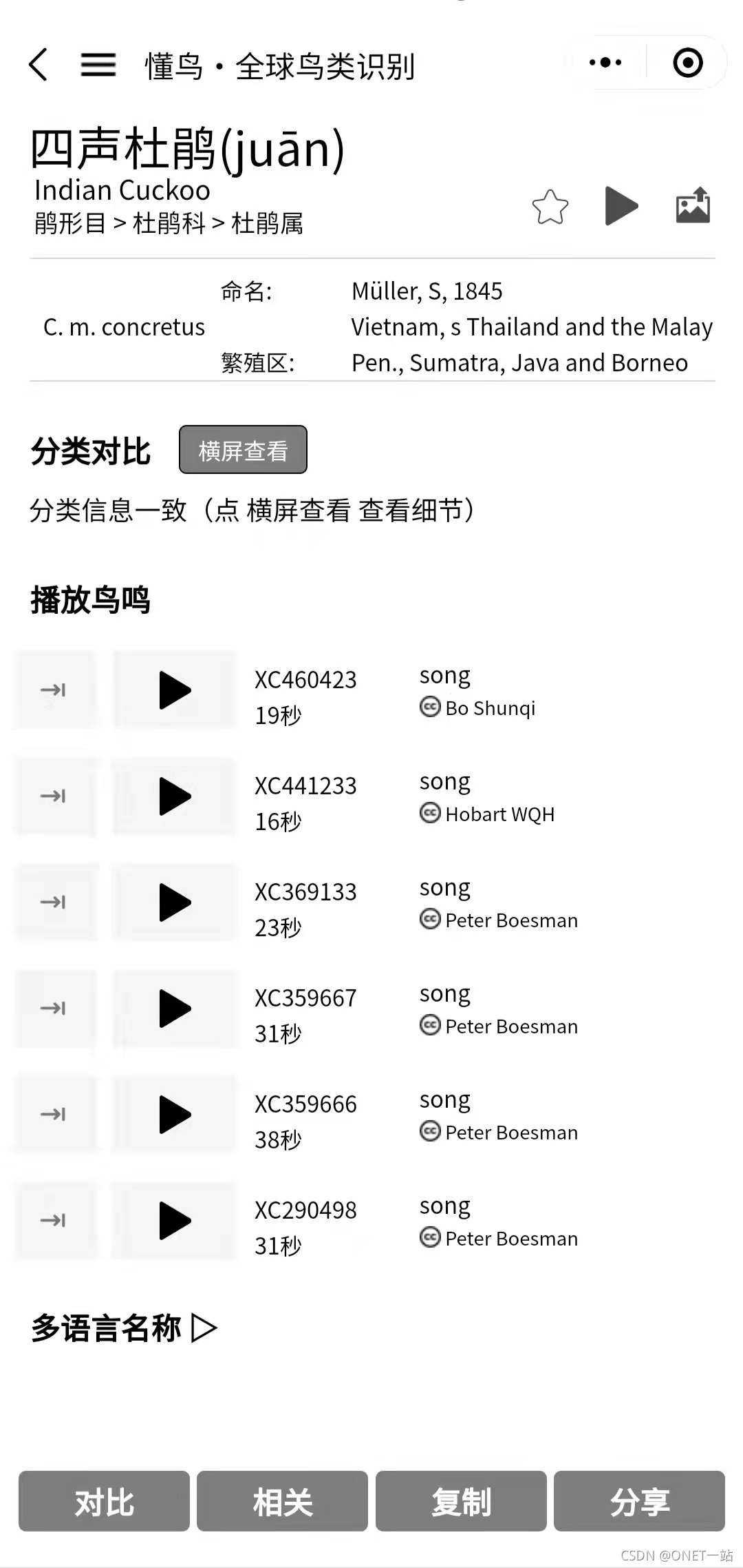 【008】懂鸟-图片识别全球鸟类,并介绍鸟类信息_ONET一站的博客-CSDN博客