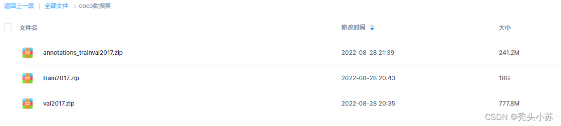 coco2017数据集下载（百度网盘）