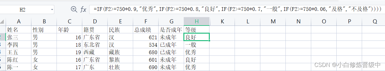excel软件的IF函数及其用法