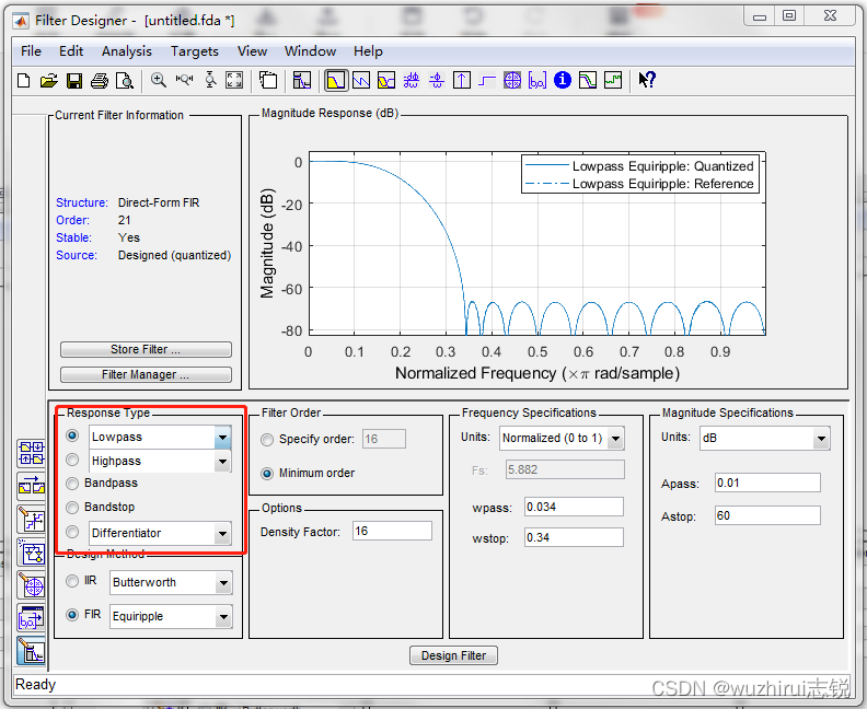 通过matlab filter designer生成滤波器方法简要总结_matlab hd如何转化为滤波器系数-CSDN博客